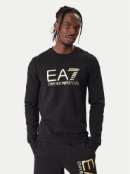 EA7 Emporio Armani Bluza 7M002278 AF22266 MC004 Czarny Regular Fit. Czarne bluzy nierozpinane męskie EA7 Emporio Armani, m, bez wzorów, z bawełny, bez ramiączek, bez kaptura. Za 449.99 zł.