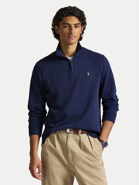 Polo Ralph Lauren Sweter 710P07411005 Granatowy Regular Fit. Niebieskie kardigany męskie Polo Ralph Lauren, bez wzorów, z bawełny, bez kołnierzyka, bez ramiączek. Za 849.99 zł.