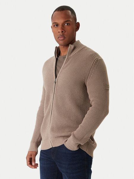 JOOP! Jeans Kardigan Hajoros 30047664 Beżowy Modern Fit. Brązowe kardigany męskie JOOP! Jeans, m, bez wzorów, z bawełny, bez ramiączek. Za 829.99 zł.