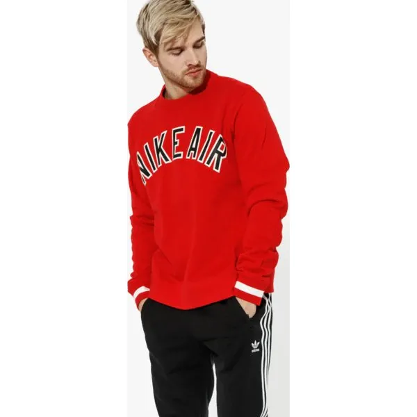 Nike Bluza M Nsw Nike Air Crew Flc Sportswear , czerwony, rozmiar L. Czerwone bluzy nierozpinane męskie Nike, l, bez wzorów, z bawełny, sportowe, bez ramiączek, bez kaptura. W wyprzedaży za 199.99 zł.
