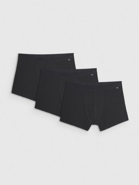 4F Bielizna bokserki (3-pack) męskie - czarne XXL. Czarna bokserki męskie 4f, m, bez wzorów, z bawełny. Za 99.99 zł.