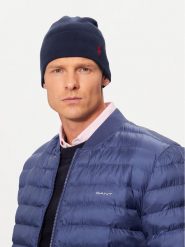 Polo Ralph Lauren Czapka 449959339002 Granatowy. Niebieskie czapki męskie Polo Ralph Lauren, na zimę, bez wzorów, z bawełny. Za 319.99 zł.