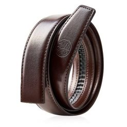 Wymienny pas bez klamry C30 ELITE Brązowy 125. Brązowe paski męskie Betlewski, bez wzorów, ze skóry. Za 64.99 zł.