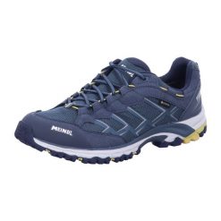 Buty turystyczne męskie Meindl Caribe z membraną Gore-Tex. Niebieskie buty trekkingowe męskie Meindl, bez wzorów, z gore-texu, sportowe, bez obcasa, bez zapięcia. Za 849.00 zł.