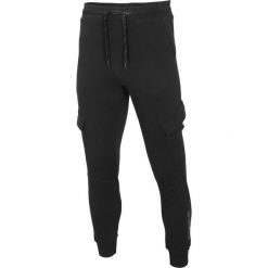 Spodnie dresowe męskie SPMD003 - głęboka czerń. Spodnie dresowe męskie marki 4f. Za 129.99 zł.
