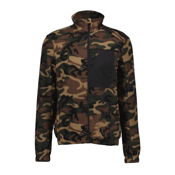 Polar outdoor Solognac 500 camo. Zielone bluzy z polaru męskie SOLOGNAC, m, bez wzorów, z bawełny, sportowe, bez ramiączek, bez kaptura. Za 89.99 zł.