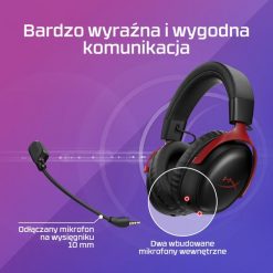 HyperX Cloud III Wireless – bezprzewodowy zestaw słuchawkowy do gier czarnoczerwony. Czarne słuchawki bluetooth HYPERX. Za 713.00 zł.
