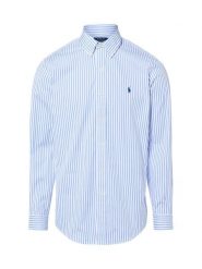 Polo Ralph Lauren Męska koszula casualowa - Custom Fit Mężczyźni Regular Fit Bawełna niebieski|biały w paski, XL. Białe koszule męskie Polo Ralph Lauren, m, bez wzorów, z bawełny, bez kołnierzyka, bez ramiączek. Za 689.95 zł.