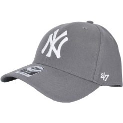 Czapka z daszkiem dla dorosłych New York Yankees MVP Cap. Szare czapki męskie 47 Brand, bez wzorów, z wełny. Za 189.00 zł.