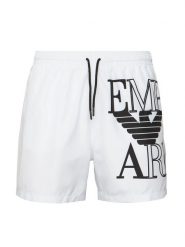Emporio Armani Szorty kąpielowe EM000583 AF20434 U0002 Biały Regular Fit. Białe kąpielówki męskie Emporio Armani, m, bez wzorów, z syntetyku. Za 489.99 zł.