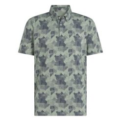 Polo adidas Go-To Print. Zielone koszulki polo męskie ADIDAS, m, bez wzorów, eleganckie, bez kołnierzyka, bez ramiączek. W wyprzedaży za 234.00 zł.