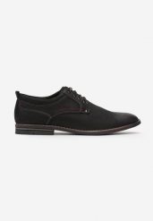 Czarne Półbuty Little Known. Czarne eleganckie półbuty męskie Born2be, z nubiku, eleganckie, z okrągłym noskiem, bez obcasa, bez zapięcia. Za 149.99 zł.