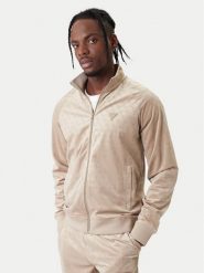 Guess Bluza Z6RQ01 KD612 Beżowy Regular Fit. Brązowe bluzy rozpinane męskie Guess, m, z aplikacjami, z syntetyku, bez ramiączek, bez kaptura. Za 439.99 zł.