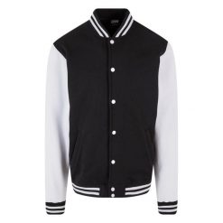 Męska Dwukolorowa Bluza Dresowa College. Białe bluzy nierozpinane męskie Urban Classics, m, bez wzorów, z dresówki, sportowe, bez ramiączek, bez kaptura. Za 186.99 zł.