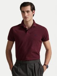 Polo Ralph Lauren Polo 710536856343 Bordowy Regular Fit. Czerwone koszulki polo męskie Polo Ralph Lauren, m, bez wzorów, z bawełny, bez kołnierzyka, bez ramiączek. Za 529.99 zł.