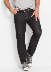 Dżinsy regular fit, straight. Niebieskie jeansy męskie bonprix, bez wzorów, z denimu. Za 109.99 zł.