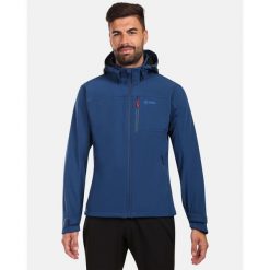 Męska kurtka softshell Kilpi RAVIO-M. Niebieskie kurtki softshell męskie Kilpi, m, bez wzorów, z softshellu, bez kaptura, trekkingowe. Za 427.22 zł.