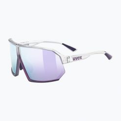 Okulary przeciwsłoneczne UVEX Sportstyle 237. Fioletowe okulary przeciwsłoneczne męskie Uvex, bez wzorów, sportowe. Za 329.99 zł.
