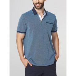 Koszulka polo męska TBS Thuanpol. Niebieskie koszulki polo męskie TBS, m, bez wzorów, sportowe, bez kołnierzyka, bez ramiączek. W wyprzedaży za 227.60 zł.