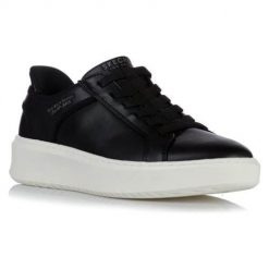 Buty do chodzenia męskie Skechers Court Break Double Slip-ins. Czarne buty sportowe na co dzień męskie Skechers, m, bez wzorów, z materiału, bez ramiączek, bez kaptura, trekkingowe. Za 299.99 zł.