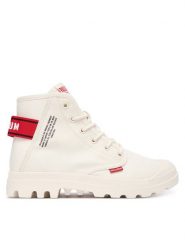 Palladium Trapery Pampa Hi Dare Ii 79514-180-M Biały. Białe buty zimowe męskie Palladium, bez wzorów, z materiału, bez obcasa, bez zapięcia. Za 389.99 zł.