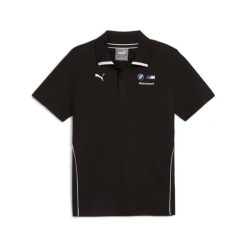 Polo Puma BMW MMS. Czarne koszulki polo męskie Puma, m, bez wzorów, eleganckie, bez kołnierzyka, bez ramiączek. Za 182.99 zł.
