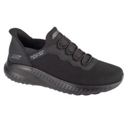 Buty treningowe męskie Skechers 118300BBK. Czarne buty treningowe męskie Skechers, bez wzorów, z materiału, bez zapięcia. Za 299.99 zł.