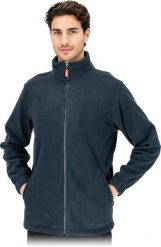 Męska bluza ochronna stójka zamek dzianina polarowa fason grafitowy. REGULAR POLAR-SMOFI L. Brązowe bluzy z polaru męskie Reis, l, bez wzorów, z dzianiny, bez ramiączek, bez kaptura. Za 62.98 zł.