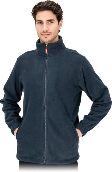 Męska bluza ochronna stójka zamek dzianina polarowa fason grafitowy. REGULAR POLAR-SMOFI 3XL. Brązowe bluzy z polaru męskie Reis, m, bez wzorów, z dzianiny, bez ramiączek, bez kaptura. Za 62.98 zł.