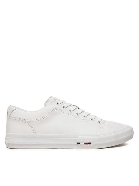 Tommy Hilfiger Sneakersy Hi Vulc Street Low FM0FM05312 Biały. Białe buty sportowe na co dzień męskie Tommy Hilfiger, m, bez wzorów, ze skóry, street, bez ramiączek, bez kaptura. Za 309.99 zł.