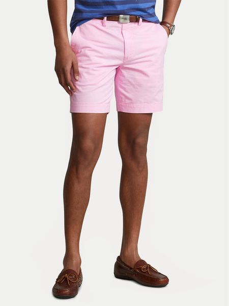 Polo Ralph Lauren Szorty materiałowe 710799213010 Różowy Slim Fit. Czerwone szorty męskie Polo Ralph Lauren, bez wzorów, z bawełny. Za 389.99 zł.