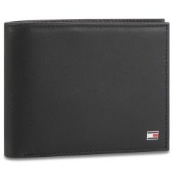 Portfel Tommy Hilfiger. Czarne portfele męskie Tommy Hilfiger, bez wzorów. Za 179.99 zł.