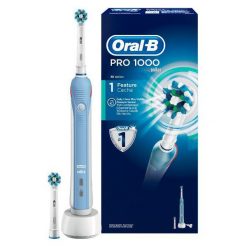 Szczoteczka elektryczna Braun Oral-B PRO 1000 CrossAction. Niebieskie szczoteczki elektryczne BRAUN. Za 224.00 zł.
