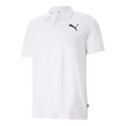 Koszulka Polo Męska Z Piki ESS. Białe koszulki polo męskie Puma, m, bez wzorów, sportowe, bez kołnierzyka, bez ramiączek. Za 170.99 zł.
