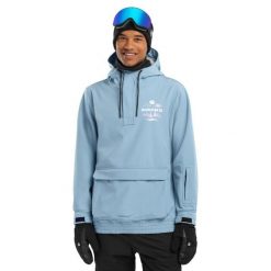 Kurtka snowboardowa męska W3 Prags. Niebieskie kurtki męskie SIROKO, m, bez wzorów, z softshellu, bez ramiączek, bez kaptura. W wyprzedaży za 297.00 zł.