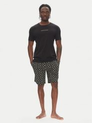 Emporio Armani Underwear Piżama EM000400 AF10793 FC063 Czarny Regular Fit. Czarne piżamy męskie Emporio Armani Underwear, m, bez wzorów, z bawełny, bez kołnierzyka, bez ramiączek. Za 379.99 zł.