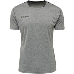 Koszulka sportowa Poliestrowa T-shirt Hummel Authentic Poly Jersey. Szare t-shirty sportowe męskie HUMMEL, m, bez wzorów, z jersey, sportowe, bez ramiączek. Za 59.00 zł.