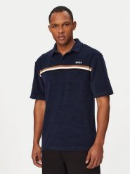 BOSS Polo Iconic 50561186 Granatowy Regular Fit. Niebieskie koszulki polo męskie Boss, m, bez wzorów, z bawełny, bez kołnierzyka, bez ramiączek. Za 379.99 zł.