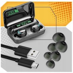 SŁUCHAWKI BEZPRZEWODOWE BLUETOOTH 5.1 POWERBANK SPORTOWE DOUSZNE MIKROFON. Słuchawki douszne NoName. Za 49.00 zł.