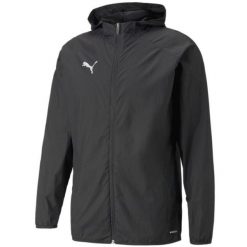Kurtka Puma Teamcup Windshield czarna XL. Czarne kurtki męskie Puma, m, bez wzorów, bez ramiączek, bez kaptura. Za 343.99 zł.