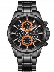 Zegarek Naviforce ZEGAREK MĘSKI NAVIFORCE - NF9149 black / orange + BOX. Czarne zegarki męskie Naviforce. Za 345.84 zł.