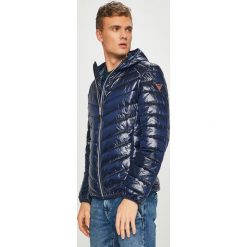 Guess Jeans - Kurtka. Szare kurtki męskie Guess Jeans, z aplikacjami, z jeansu, z krótkim rękawem. Za 729.90 zł.