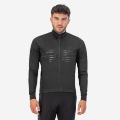 Kurtka rowerowa męska Rogelli Radius. Czarne kurtki treningowe męskie Rogelli, l, bez wzorów, bez kaptura, rowerowe. W wyprzedaży za 345.00 zł.