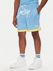 Puma Szorty sportowe Hoops Manchester City 631694 Błękitny Regular Fit. Niebieskie szorty sportowe męskie Puma, bez wzorów, z syntetyku, sportowe. Za 199.99 zł.