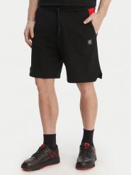 HUGO Szorty materiałowe Despen_RB 50559712 Czarny Relaxed Fit. Czarne szorty męskie Hugo, bez wzorów, z bawełny. Za 379.99 zł.