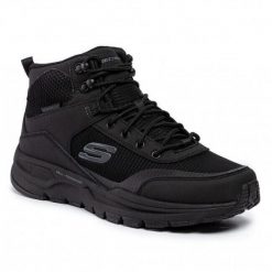 Buty trekkingowe męskie Skechers Escape Plan 20. Czarne buty trekkingowe męskie Skechers, na wiosnę, bez wzorów, z materiału, za kostkę, bez zapięcia. Za 379.99 zł.