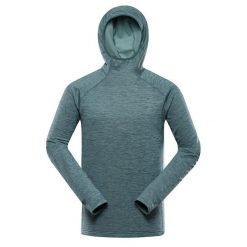 Bluza sportowa męska z kapturem Alpine Pro Rolt. Zielone bluzy nierozpinane męskie Alpine Pro, m, bez wzorów, sportowe, bez ramiączek, z kapturem. W wyprzedaży za 119.00 zł.