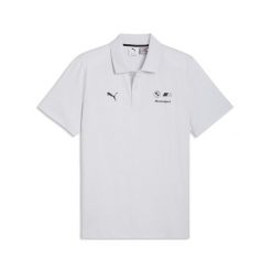 Męska koszulka polo BMW M MOTORSPORT Essentials PUMA. Szare koszulki polo męskie Puma, l, bez wzorów, sportowe, bez kołnierzyka, bez ramiączek. Za 229.00 zł.