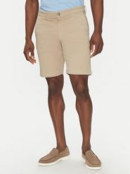 Hechter Paris Szorty materiałowe 26664 151365 Beżowy Regular Fit. Brązowe szorty męskie Hechter Paris, bez wzorów, z bawełny. Za 199.99 zł.