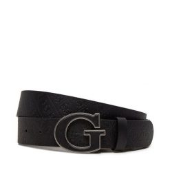 Pasek Męski Guess. Czarne paski męskie Guess, z aplikacjami. Za 199.99 zł.